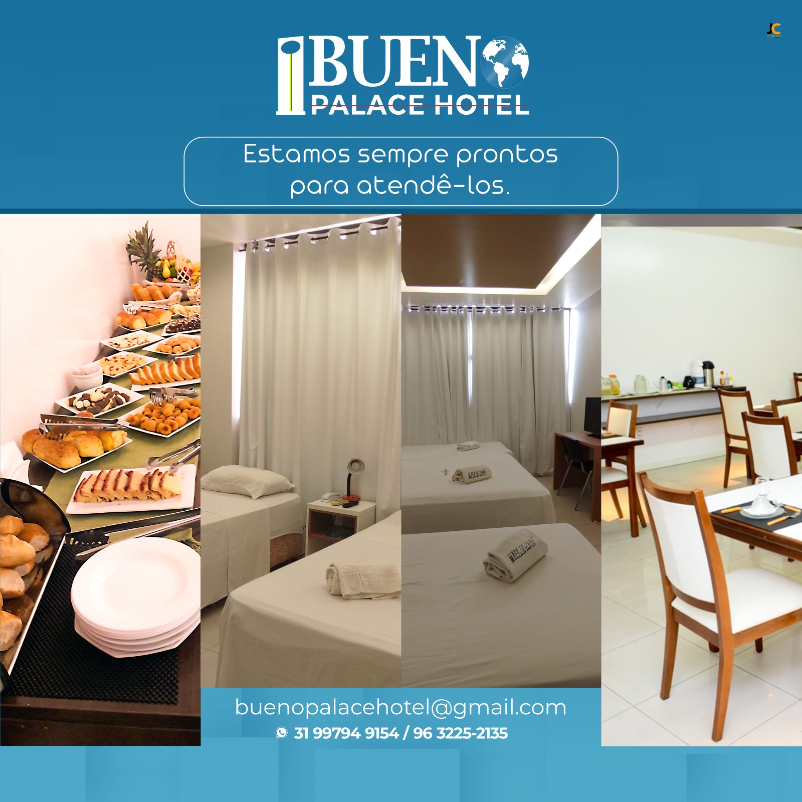 Cartão de visita Bueno Palace Hotel